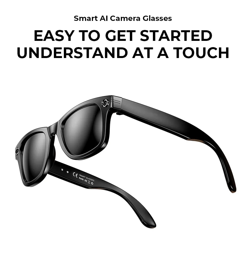 Multifunctional  Smart AI Camera Glasses with 8MP 140+ Languages Real-Time Translation Bluetooth Music 1080P Video Recording