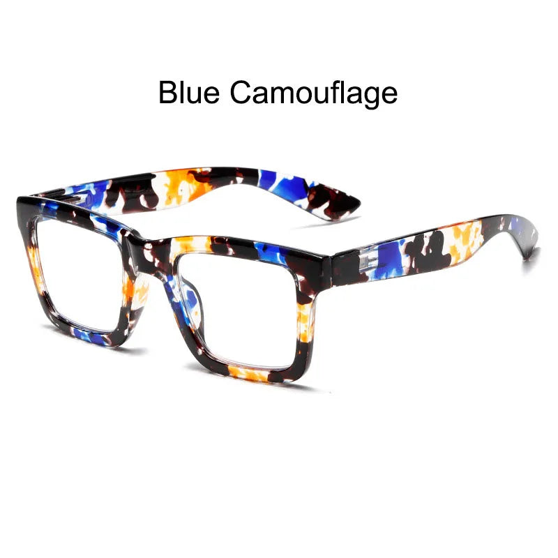 Anti Blue Light Reading Glasses for Man Woman Square Full Frame Retro Design Presbyopia Spectacles Lightweight Comfort Fit