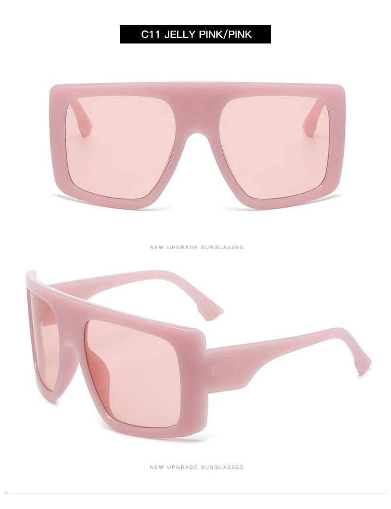 Protective Glasses Oversized Punk Square Sunglasses Y2K Unique Men Trendy Riding Sun Glasses Brand Outdoor New Eyewear UV400
