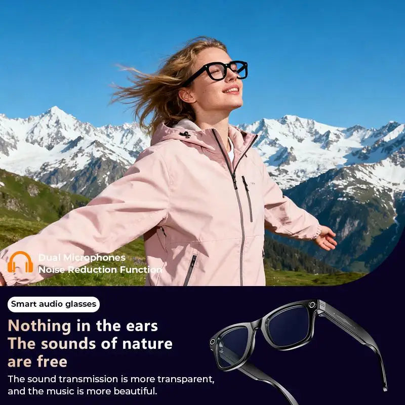 Multifunctional  Smart AI Camera Glasses with 8MP 140+ Languages Real-Time Translation Bluetooth Music 1080P Video Recording