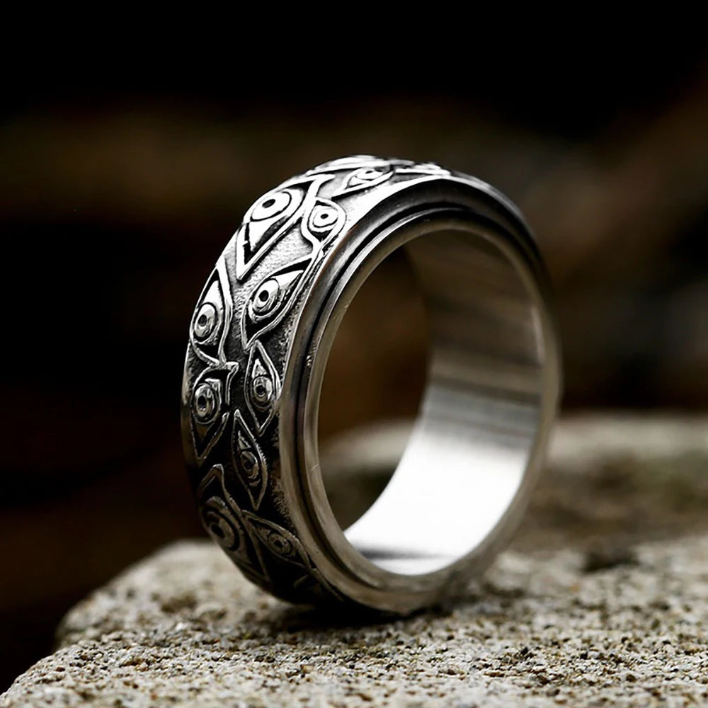 Retro Detailed Stainless Steel 3D Lion Head Rings For Men Punk Gothic Rock Animal Ring Domineering Biker Jewelry Accessories