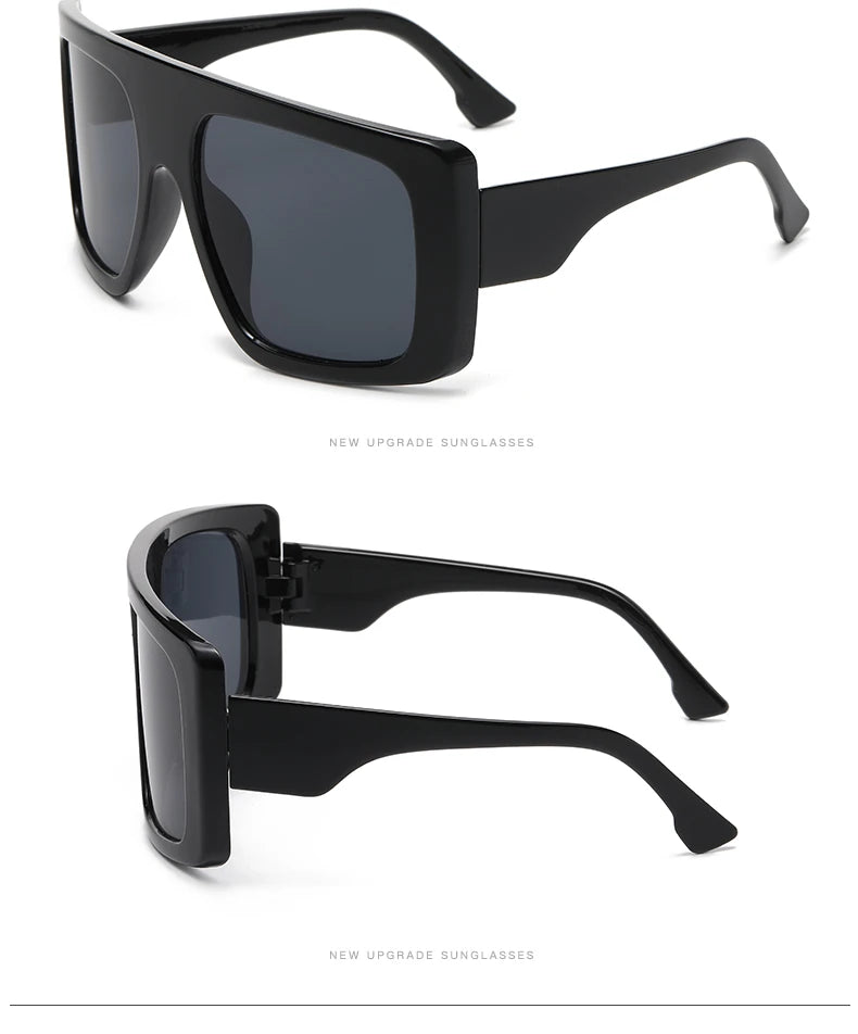 Protective Glasses Oversized Punk Square Sunglasses Y2K Unique Men Trendy Riding Sun Glasses Brand Outdoor New Eyewear UV400
