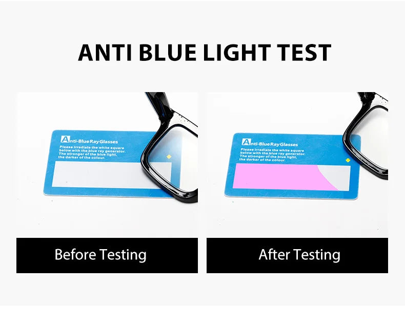 Anti Blue Light Reading Glasses for Man Woman Square Full Frame Retro Design Presbyopia Spectacles Lightweight Comfort Fit
