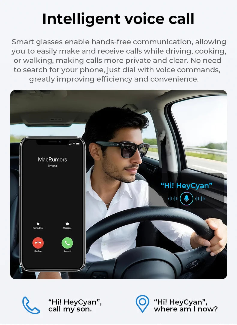 Multifunctional  Smart AI Camera Glasses with 8MP 140+ Languages Real-Time Translation Bluetooth Music 1080P Video Recording