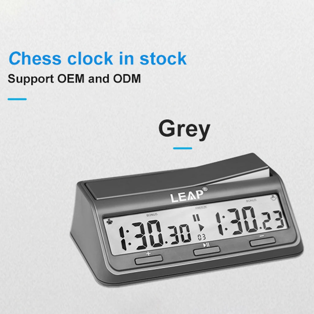 LEAP PQ9921 Chess Clock Digital Chess Timer for Board Games Timer 37 Preset Programme Countdown Bonus/Increment Delay Byo-yomi